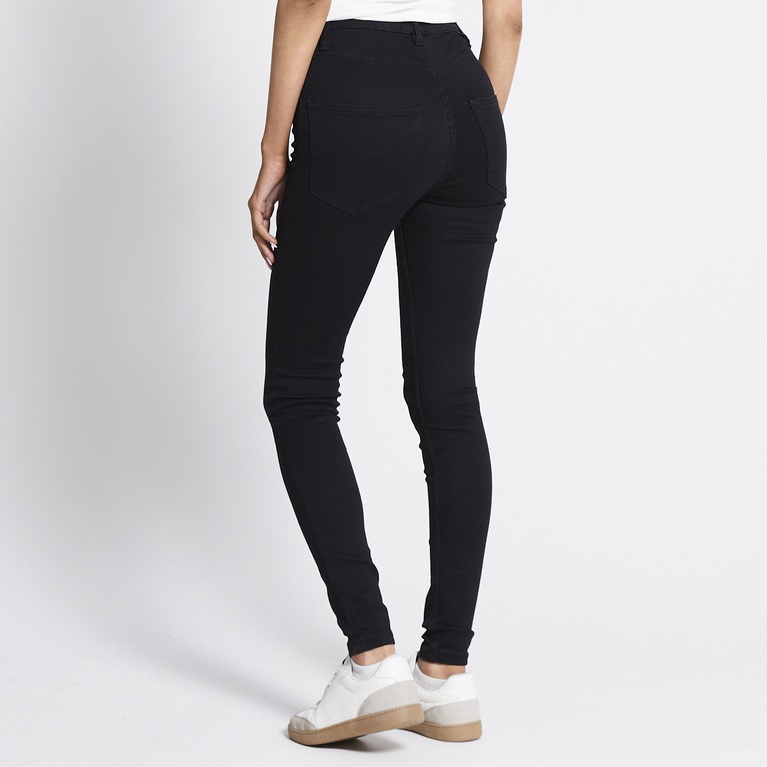 High waist skinny jeans "Snake" Black 4